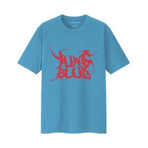 Yungblud Unisex Adult Deadhappy Back Print Cotton T-Shirt / Light Blue